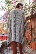 Load image into Gallery viewer, Cuddle Season Crochet Patterned Ruana