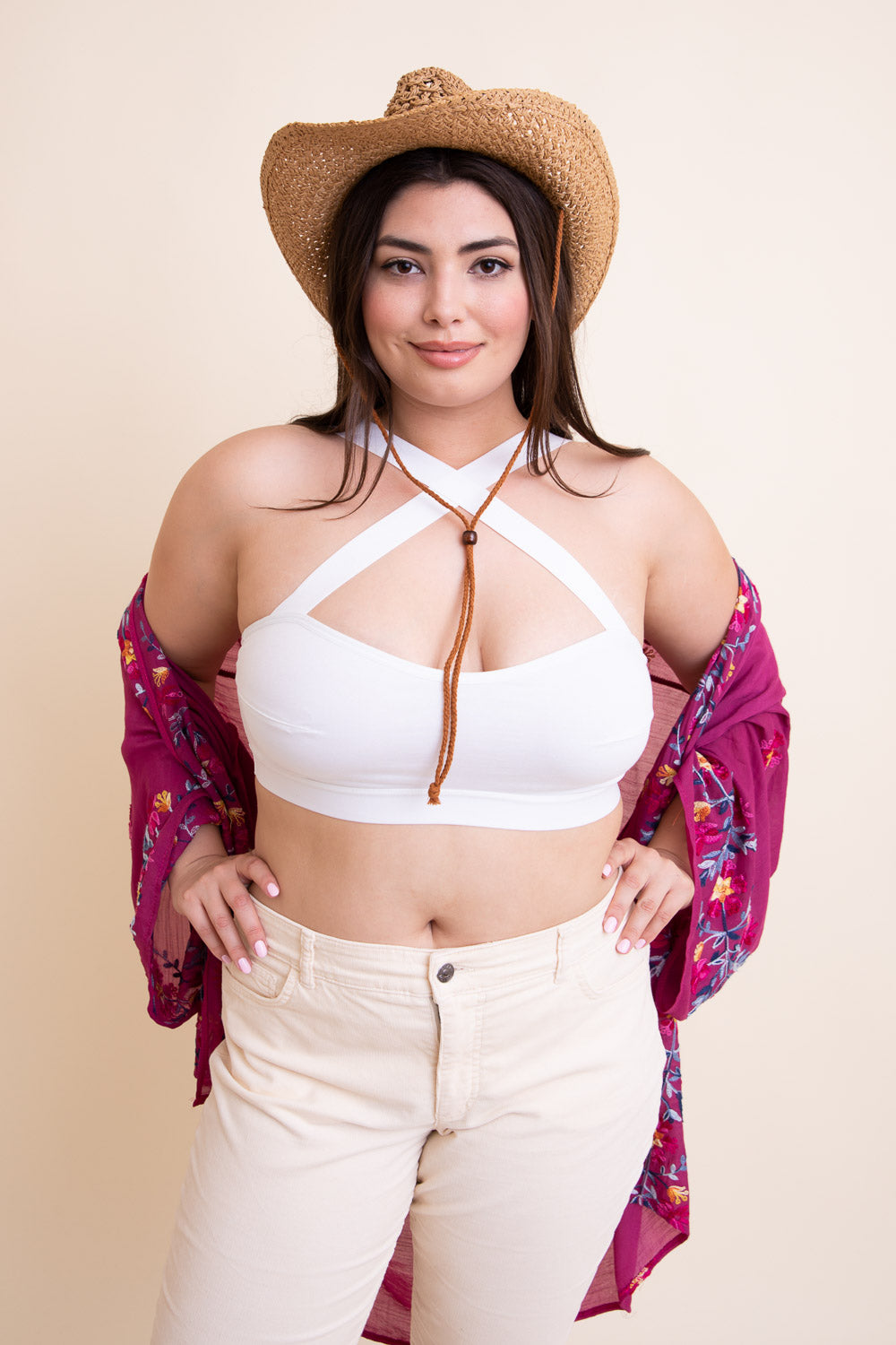 Cross Front Bralette Plus Size