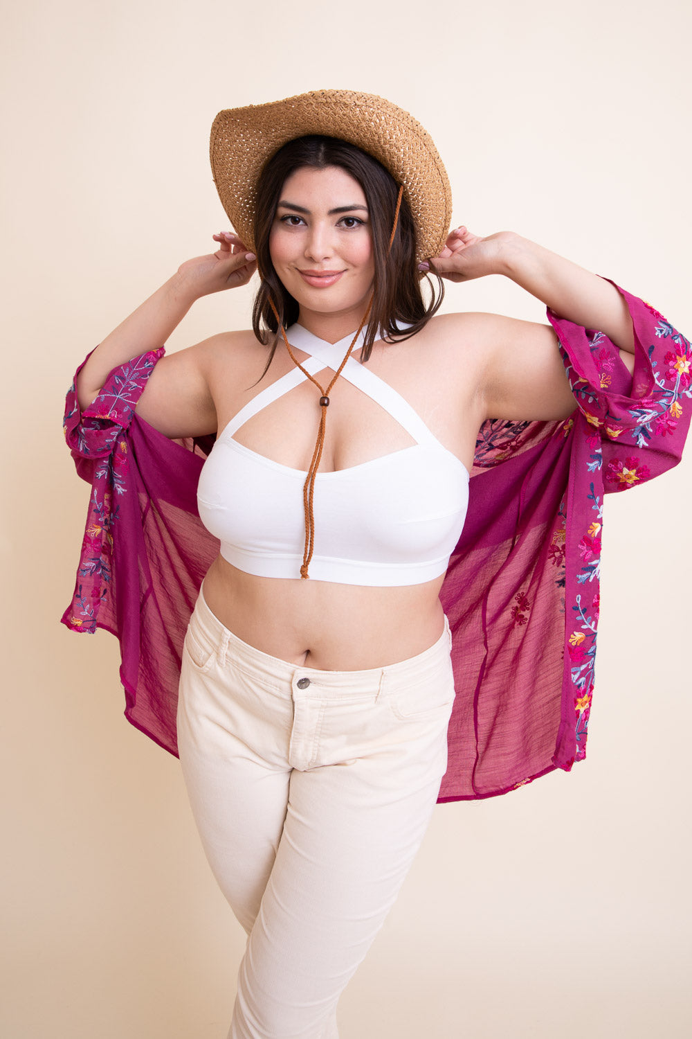 Cross Front Bralette Plus Size