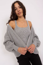 Load image into Gallery viewer, Casual gray knit sweater and tank top