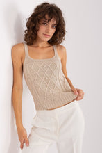 Load image into Gallery viewer, Twinset Badu: Cozy knit tank top with diamond pattern, comfortable fit for casual wear.