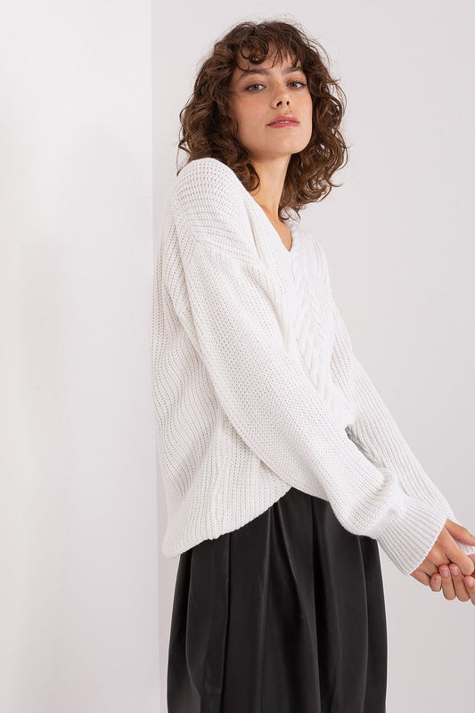 Elegant Oversized White Textured Blouse from Badu fashion brand