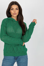 Load image into Gallery viewer, Cozy Chenille Emerald Crewneck Sweater by Badu - Chic knit pattern, comfortable long sleeve design, casual elegant look