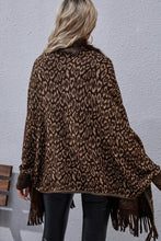 Load image into Gallery viewer, Leopard Fringe Detail Poncho