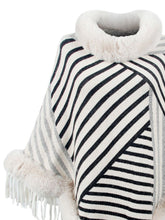 Load image into Gallery viewer, Striped Fringe Hem Poncho