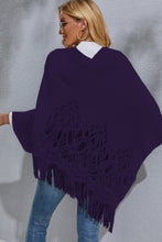 Load image into Gallery viewer, Round Neck Fringe Detail Poncho