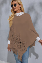 Load image into Gallery viewer, Round Neck Fringe Detail Poncho