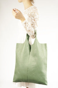 Arina Mint Hobo Leather Handbag Made in Italy