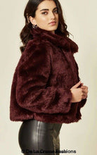 Load image into Gallery viewer, De La Creme Womens Faux Fur Cropped Aviator Bomber Jackets &amp; Coats LoveAdora