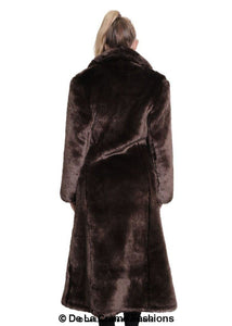 De La Creme - Womens Faux Fur Long Coat