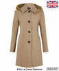 De La Creme - Women's Faux Fur Trim Hooded Coat Jackets & Coats LoveAdora