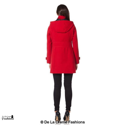 Hooded Toggle Fastened Slim Fit Coat Jackets & Coats LoveAdora