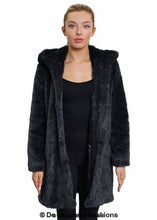 Load image into Gallery viewer, De La Creme - Women&#39;s Luxury Faux Fur Jacket Ladies Hooded Winter Coat