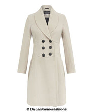 Load image into Gallery viewer, De La Creme - Womens Slim Fit Double Breasted Roll Collared Coat Jackets &amp; Coats LoveAdora