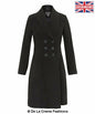 De La Creme - Womens Slim Fit Double Breasted Roll Collared Coat Jackets & Coats LoveAdora