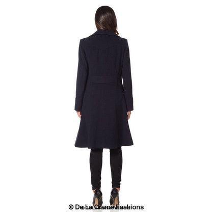 De La Creme - Womens Wool Blend Double Breasted Midi Coat Jackets & Coats LoveAdora