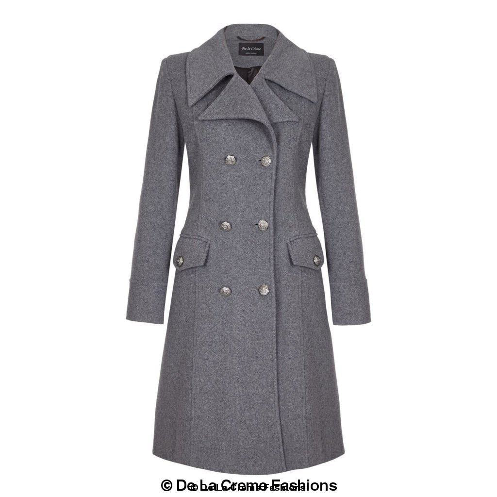 De La Creme - Womens Wool Blend Double Breasted Midi Coat