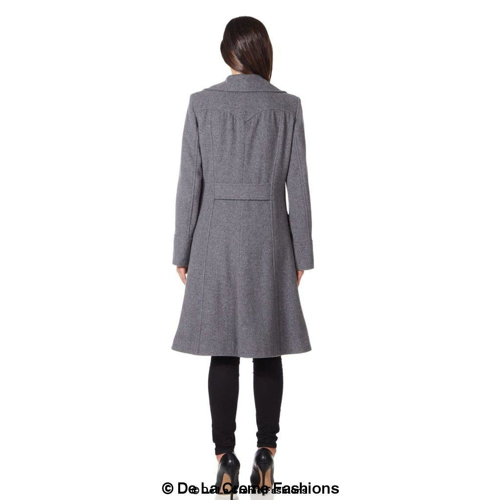 De La Creme - Womens Wool Blend Double Breasted Midi Coat