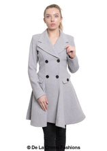 Load image into Gallery viewer, Wool Blend Double Breasted Skater Coat (1102)