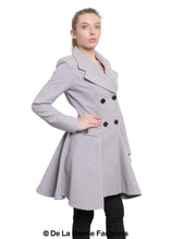 Load image into Gallery viewer, Wool Blend Double Breasted Skater Coat (1102)