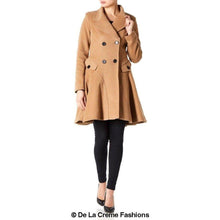 Load image into Gallery viewer, Wool Blend Double Breasted Skater Coat (1102)