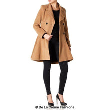 Load image into Gallery viewer, Wool Blend Double Breasted Skater Coat (1102)