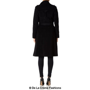 Wool and Cashmere Blend Military Coat