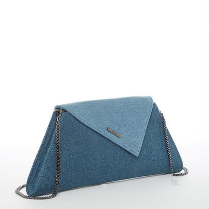 Angelica Denim Clutch Two Tone