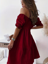 Load image into Gallery viewer, Full Size Ruffled Off-Shoulder Short Sleeve Dress