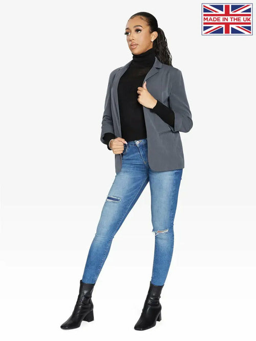 Edge To Edge Blazer Jackets & Coats LoveAdora