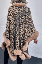 Load image into Gallery viewer, Leopard Open Front Poncho