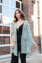 Embroidered Mesh Leaf Kimono