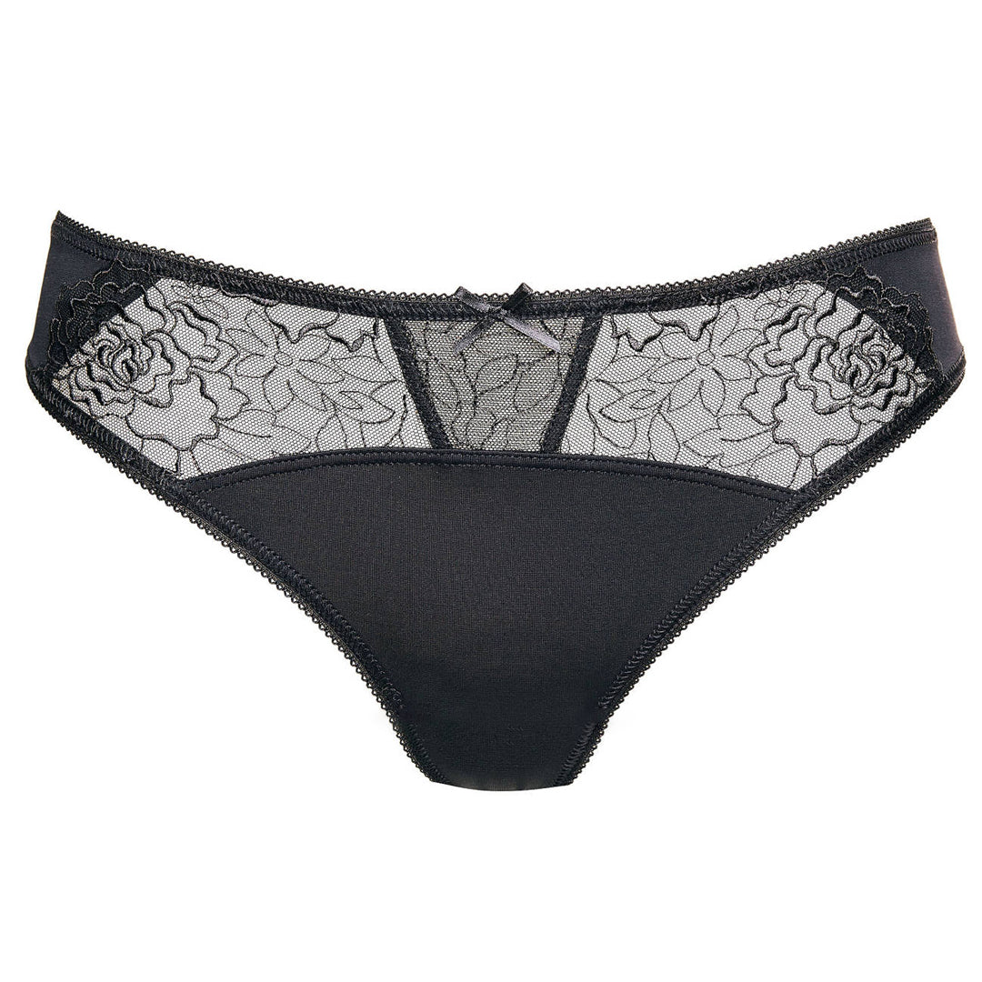 Semi Sheer Thong Panty Gorteks Pamela Black-4