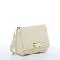 Elizabeth Off White Leather Saddle Bag