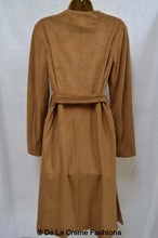 Load image into Gallery viewer, Ex Per Una - Womens Tan Brown Suedette Longline Duster Coat Jackets &amp; Coats LoveAdora