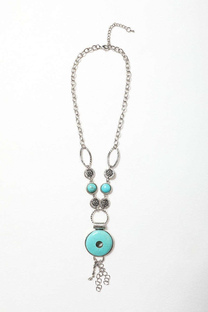 Eyelet Turquoise Necklace