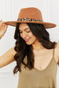 Stylish Leopard-Trimmed Fedora Hat for Fashionable Women