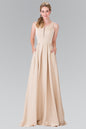 Notched Scoop and Long Skirt Long Prom Dress GLGL2365