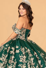 Load image into Gallery viewer, 3D Butterfly Applique Sweetheart w/ Corset Back Quinceanera Dress GLGL3077