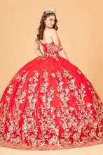 Load image into Gallery viewer, 3D Butterfly Applique Sweetheart w/ Corset Back Quinceanera Dress GLGL3077