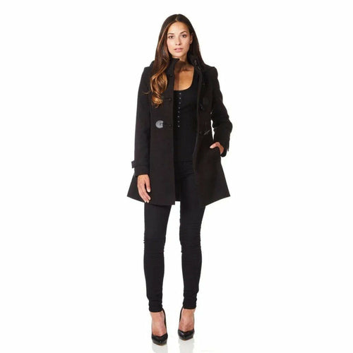 Hooded Toggle Fastened Slim Fit Coat Jackets & Coats LoveAdora