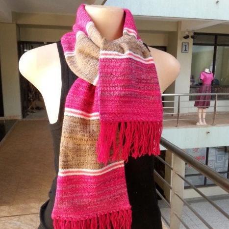 Handwoven Knitted wool neck scarf and cover