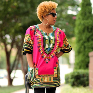 African Dashiki Print Women Shirt