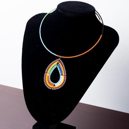 Pendant African Beaded Choker traditional Necklace