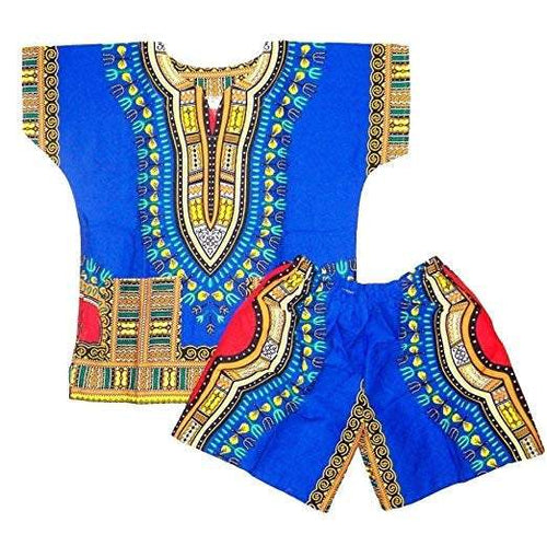 Children's Dashiki suit /  Shirt and Short African dashiki