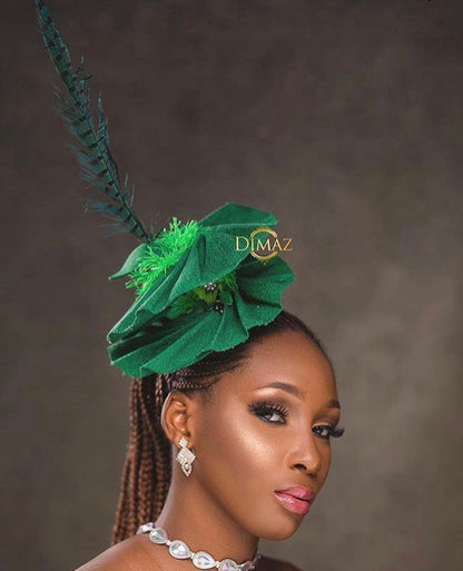 Asooke Fascinator/ Gele Perch Hat