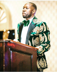Wedding Suit Isiagu African Men's Suit Jacket and Bow Tie