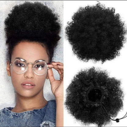 Afro bun wig