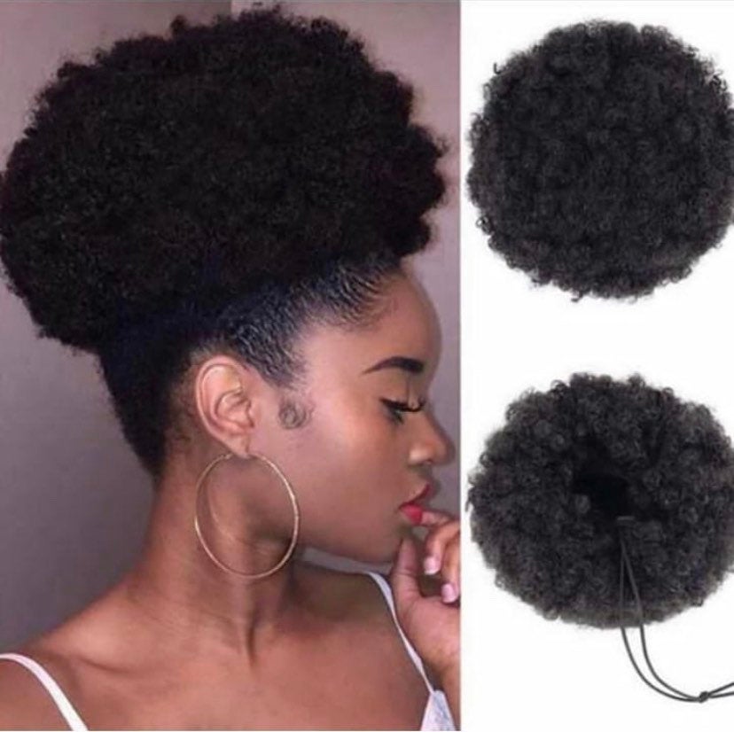 Afro bun wig