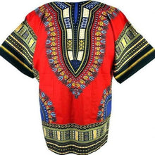 Load image into Gallery viewer, Red Dashiki Printed Unisex African Shirt
